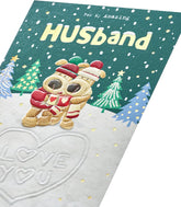 Boofle Christmas Card for Husband – Snowy Cuddle Bliss Cute Festive Design